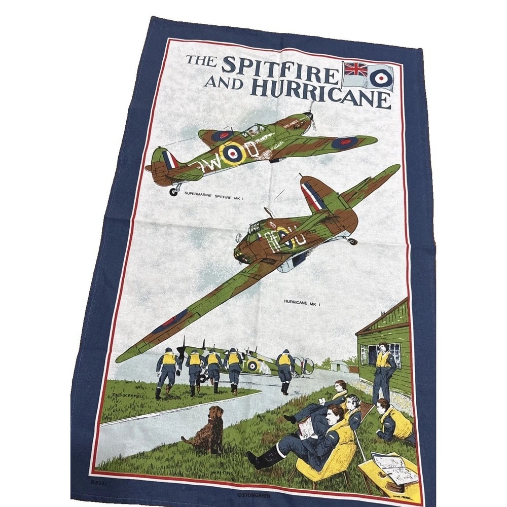 Spitfire Hurricane Airplanes Tea Towel 18x28